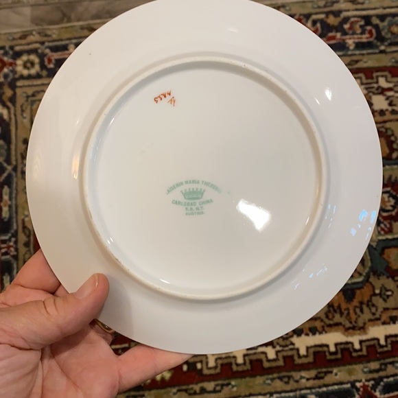 ELEGANT Kaiserin Maria Theresia Carlsbad China Austria Set of 6 Side Plates - Picture 3 of 5